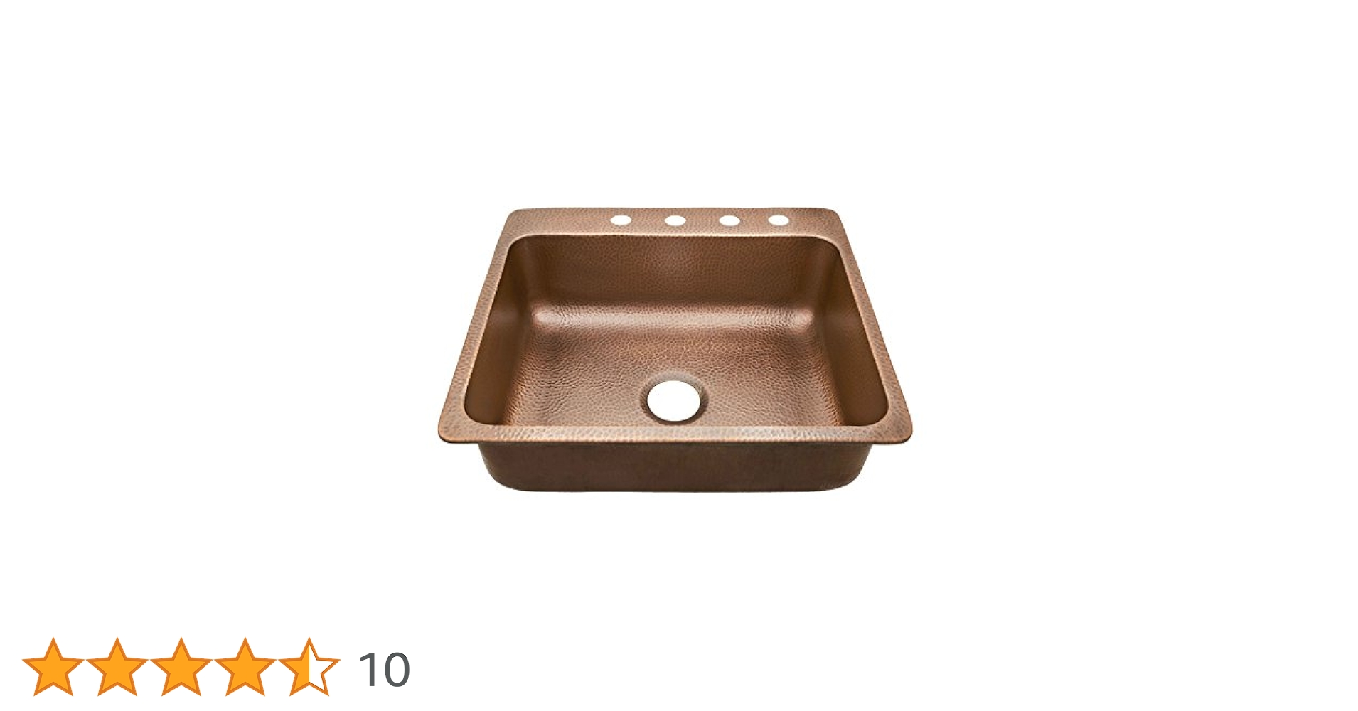 Amazon | Sinkology sk102 – 25 AC - 4 Rosaドロップin銅シンク